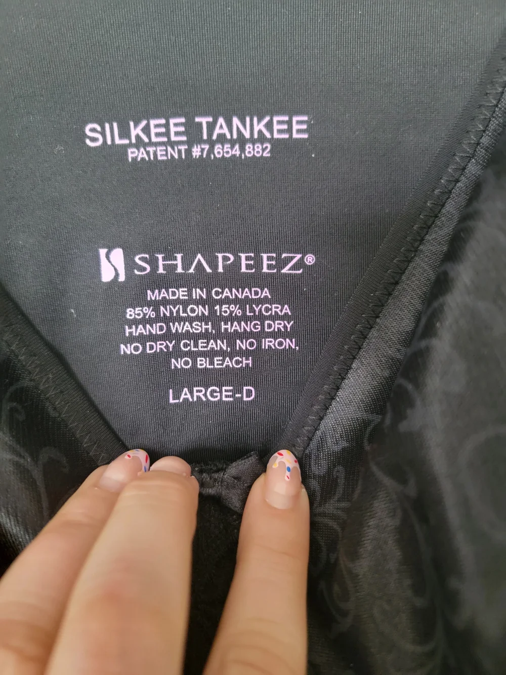 Shapeez Tankee Black Shaping Tank with Built-In Bra NWOT - Picture 5 of 5